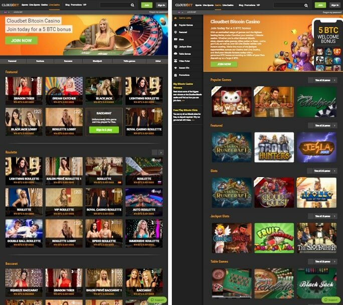 cloudbet-casino screenshot